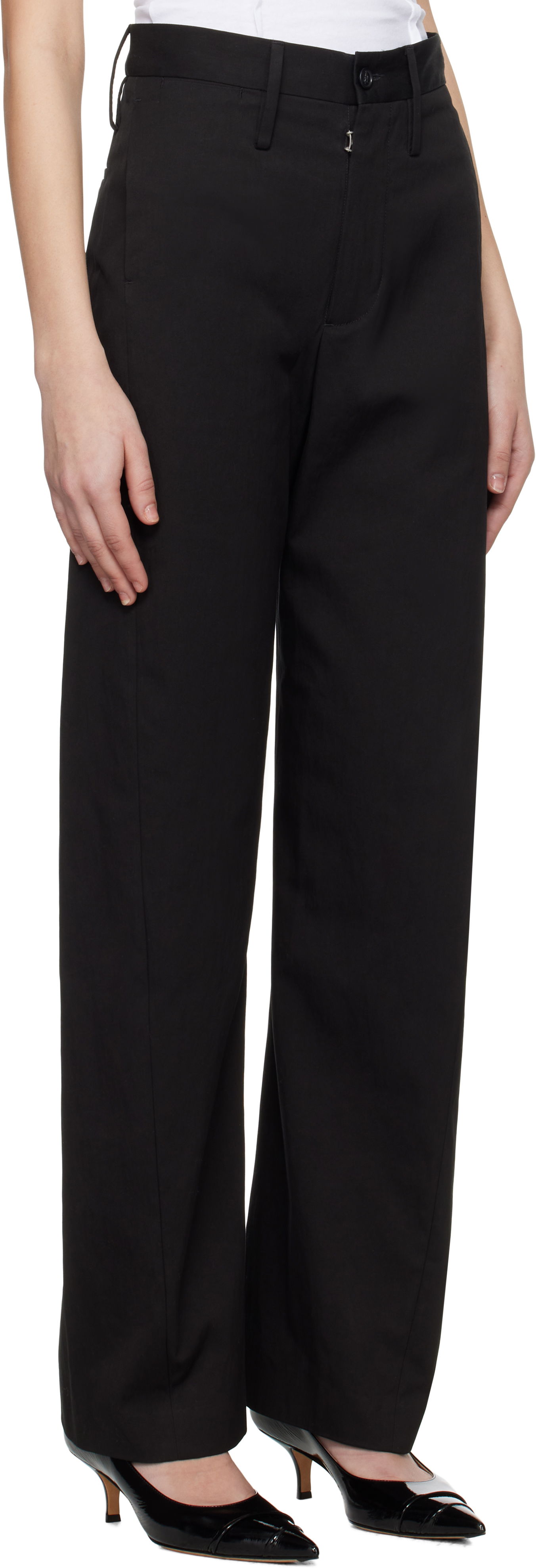 Панталони Maison Margiela MM6 Maison Margiela Light Cotton Gabardine Trousers Черно | S62KB0237 M35451, 1