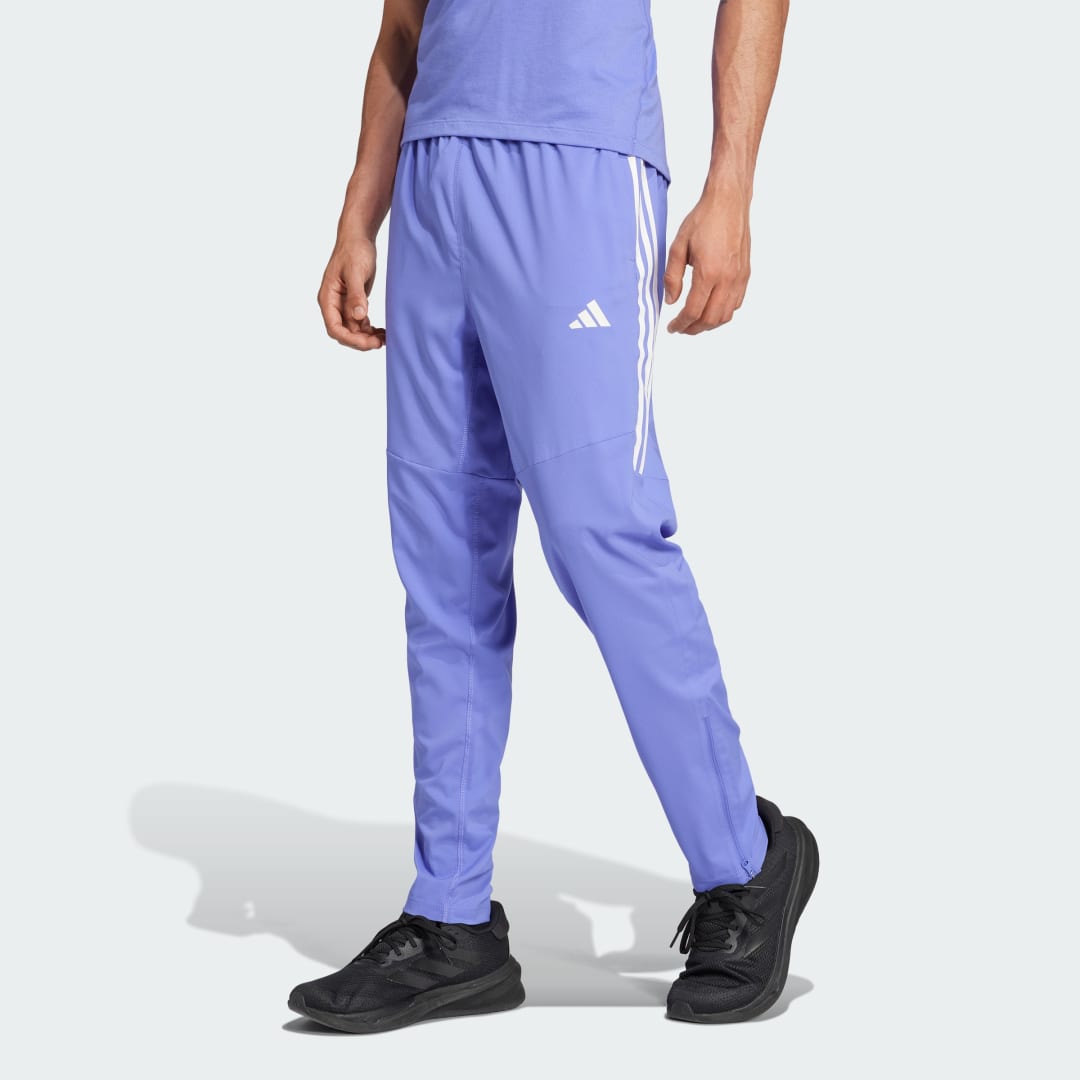 Спортни панталони adidas Performance Own the Run 3-Stripes Pants Лилаво | IV9964, 0