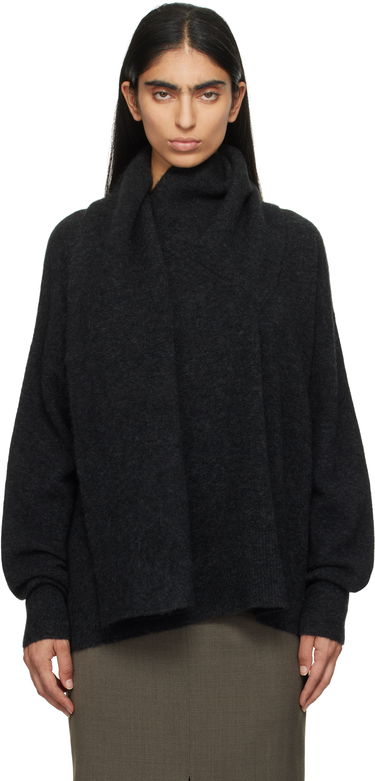 Пуловер TOTEME TOTEME Draped Scarf Knit Sweater Сиво | 244-WRT0368-YA0099, 0
