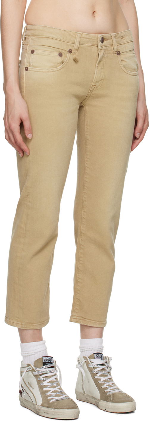 Дънки R13 R13 Boy Straight Jeans Бежово | R13W0091-D105A, 1