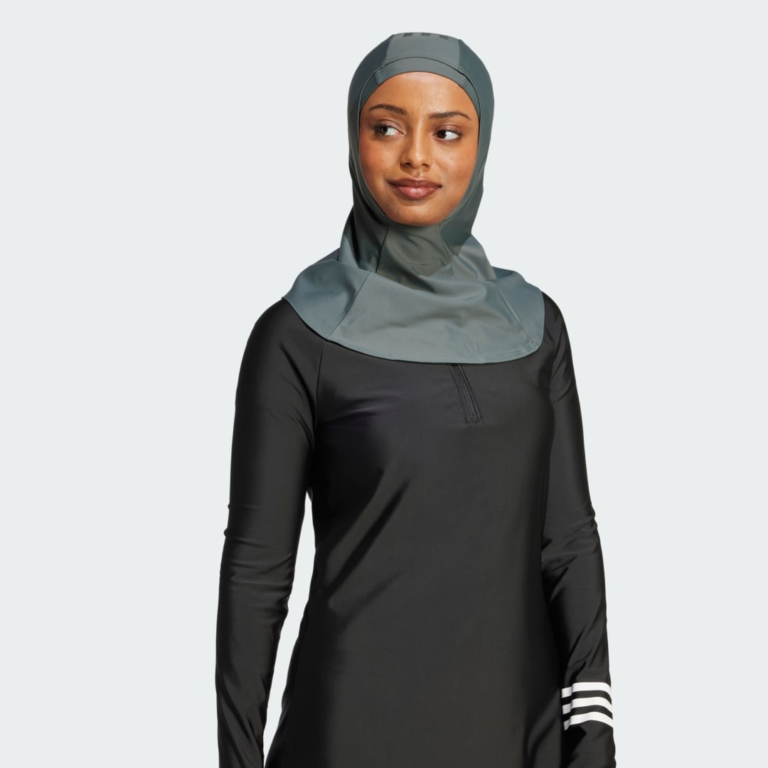 Бански adidas Performance 3-Stripes Swim Hijab Черно | JD2437, 0