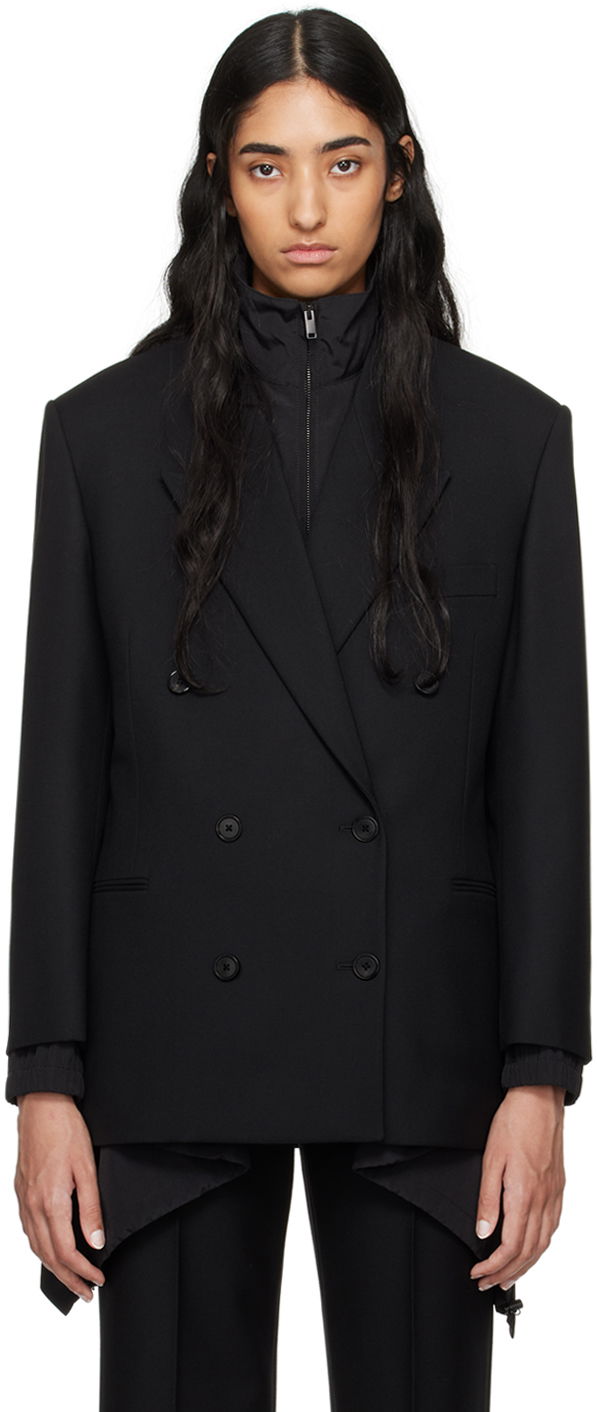 Тренчкот The Row Double-Breasted Blazer Черно | 8162-W2859, 0