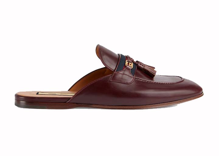 Кецове и обувки Gucci Interlocking G Web Slippers Bordeaux Бургунди | 655580 1W610 6060, 0