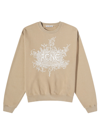 Суитчър Acne Studios Franzisko Devil Logo Crew Sweat Dark Beige Бежово | BI0185-CQL