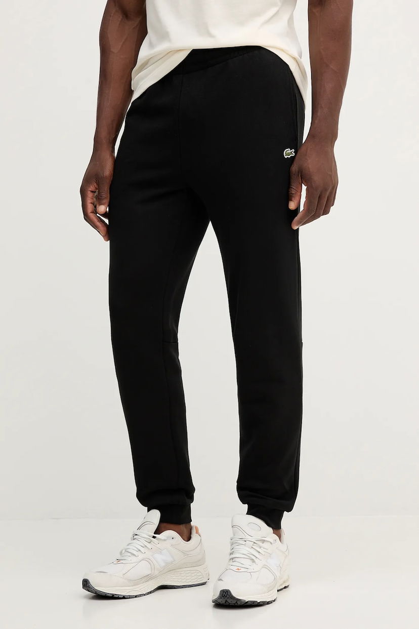 Спортни панталони Lacoste Lacoste Men's Cotton Joggers Черно | XH9833