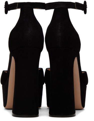 Кецове и обувки Gianvito Rossi D'Orsay Suede Platform Heels Черно | G40389.70RIC.CAM, 1