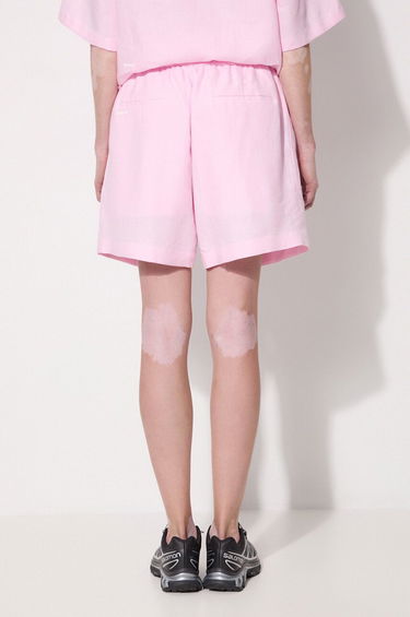 Къси панталони PANGAIA Pangaia DNA Linen High Waist Mid Length Shorts Розово | 10001972, 2
