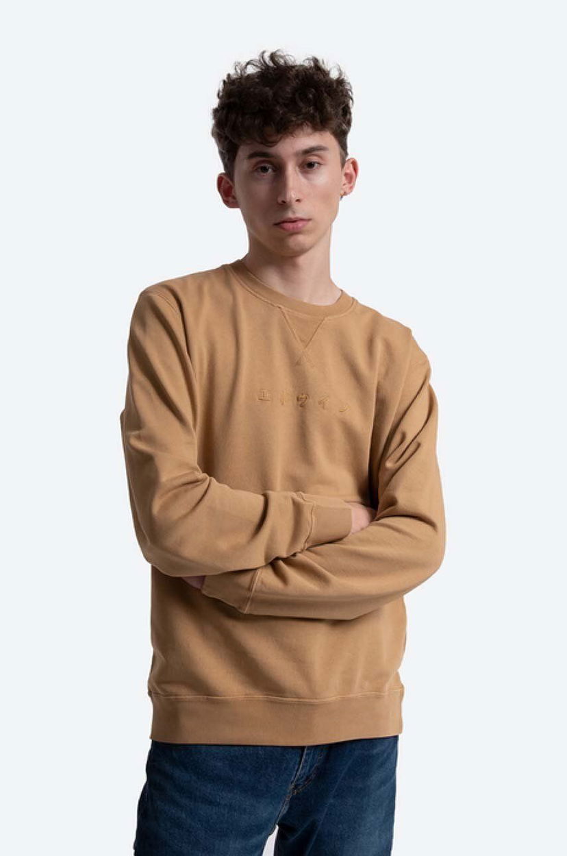 Суитчър EDWIN Crewneck Sweatshirt Кафяво | I026652.0MZGX