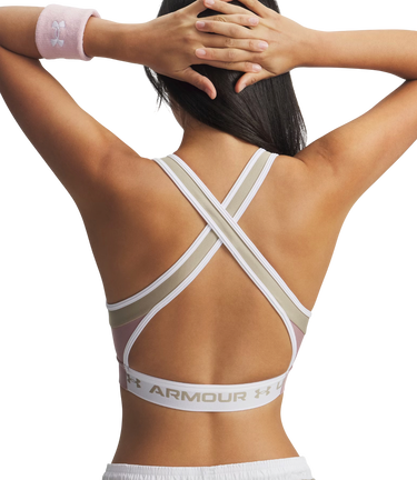 Сутиен Under Armour Sports Bra Crossback Mid Open Back Розово | 6005838-673, 1