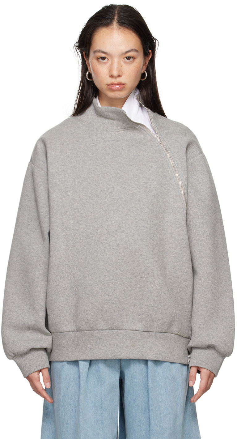 Суитчър Dries Van Noten Zipped Sweatshirt Сиво | 242-011174-9622