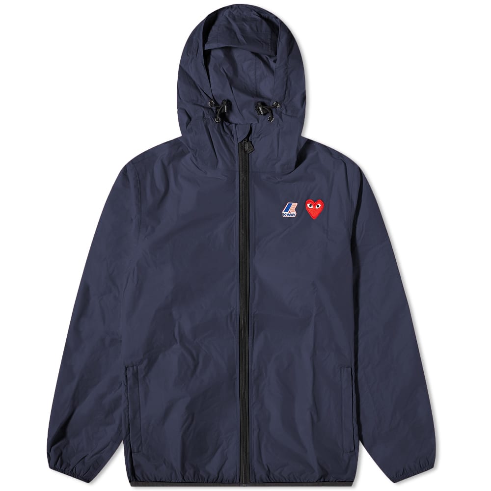 Ветровка Comme des Garçons Play x K-Way Full Zip Packable Jacket Тъмно синьо | P1J501-1, 0