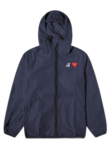 Ветровка Comme des Garçons Play x K-Way Full Zip Packable Jacket Тъмно синьо | P1J501-1