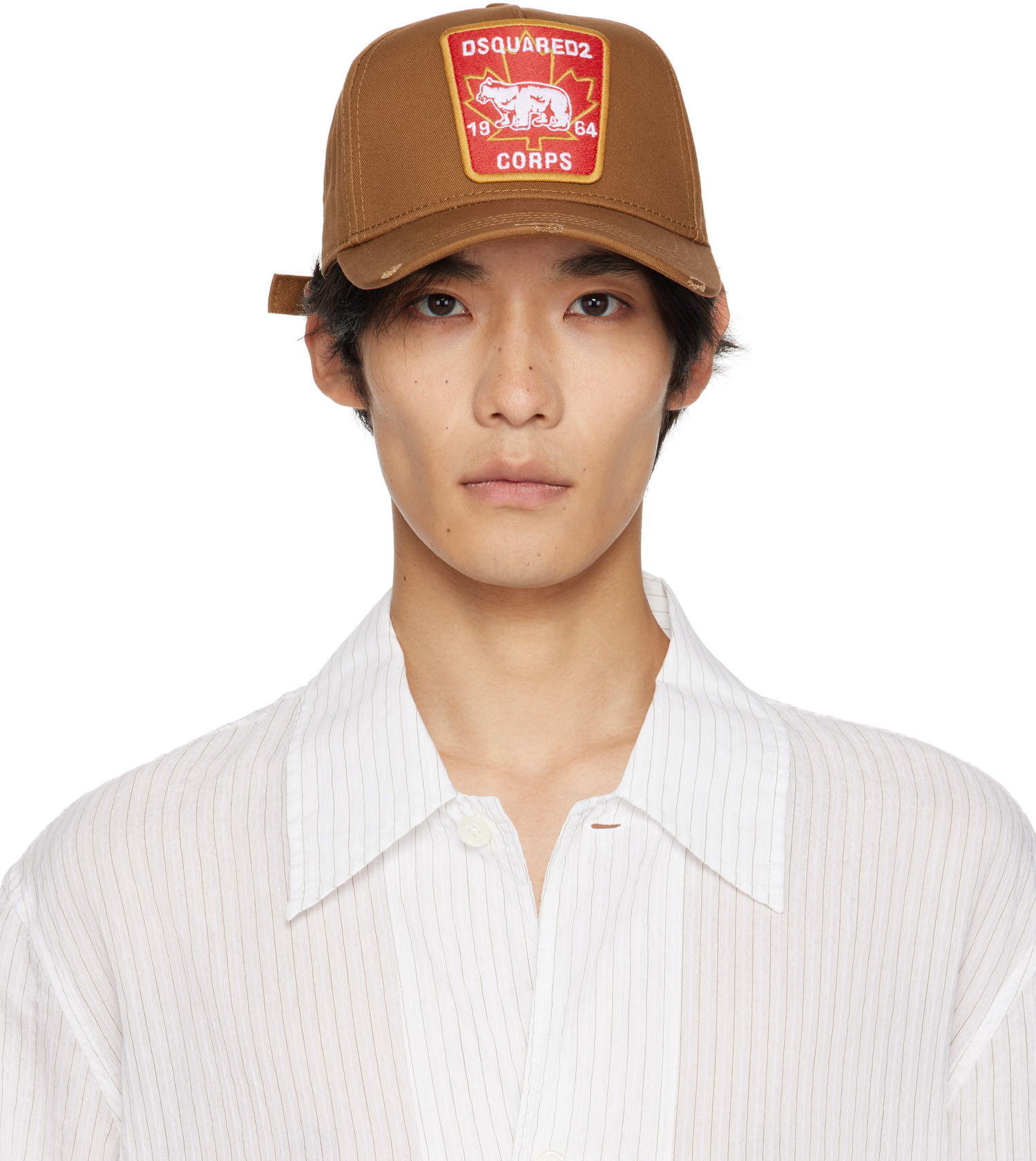 Шапка с козирка DSQUARED2 Dsquared2 Canadian Patch Baseball Cap Кафяво | BCM0367_05C00001_5092, 0