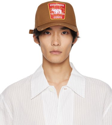 Шапка с козирка DSQUARED2 Dsquared2 Canadian Patch Baseball Cap Кафяво | BCM0367_05C00001_5092, 0