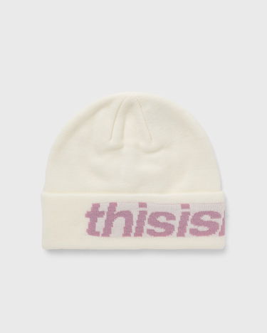 Шапка thisisneverthat SP-Logo Big Cuff Beanie Бежово | TN233KHWBE06WHT, 0