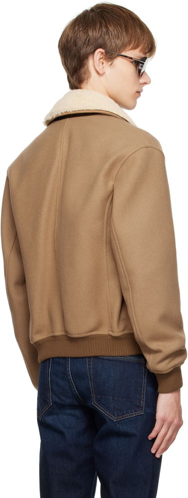 Яке бомбър Tom Ford TOM FORD Double Splittable Shearling Collar Bomber Jacket Кафяво | OBH002-FMW058, 2