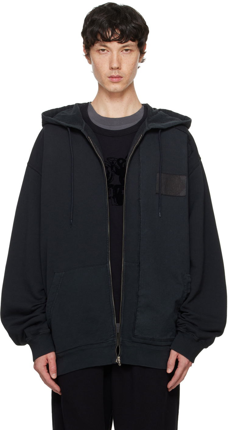 Суитчър Maison Margiela Zip Hoodie Черно | SH0HG0004 M25004