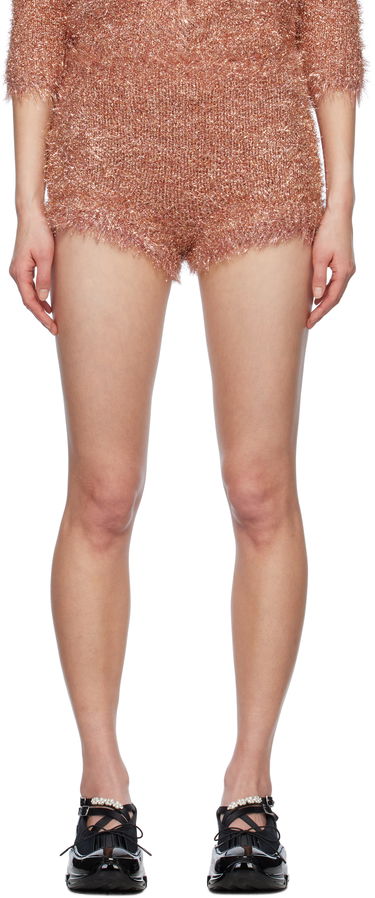Къси панталони Simone Rocha Simone Rocha Tinsel Knit Shorts Розово | PRMK3 0664, 0