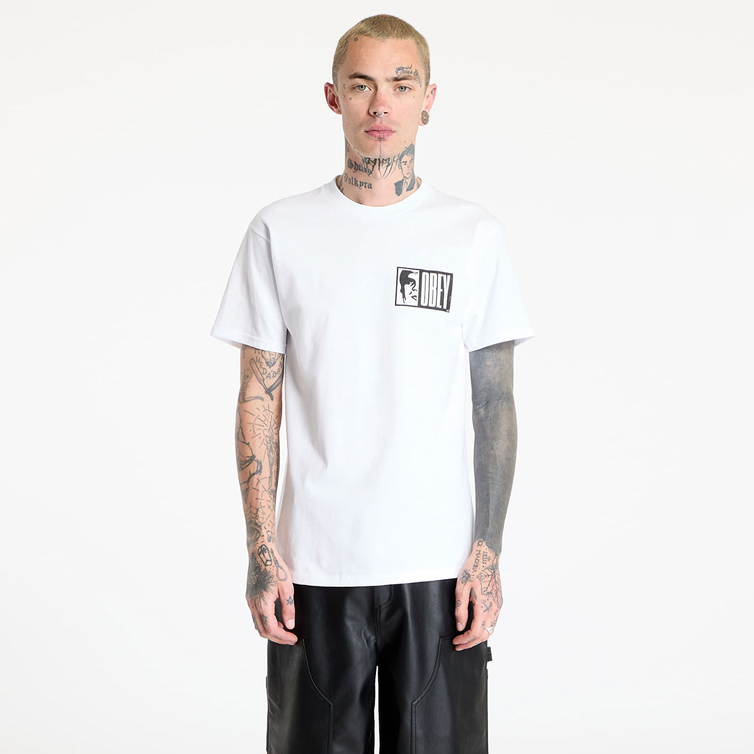 Тениска OBEY OBEY Half Icon T-Shirt Бяло | 165264117, 0
