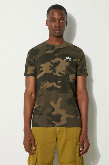 Тениска Alpha Industries Backprint T Camo T-shirt Зелено | 128507C.239, 0