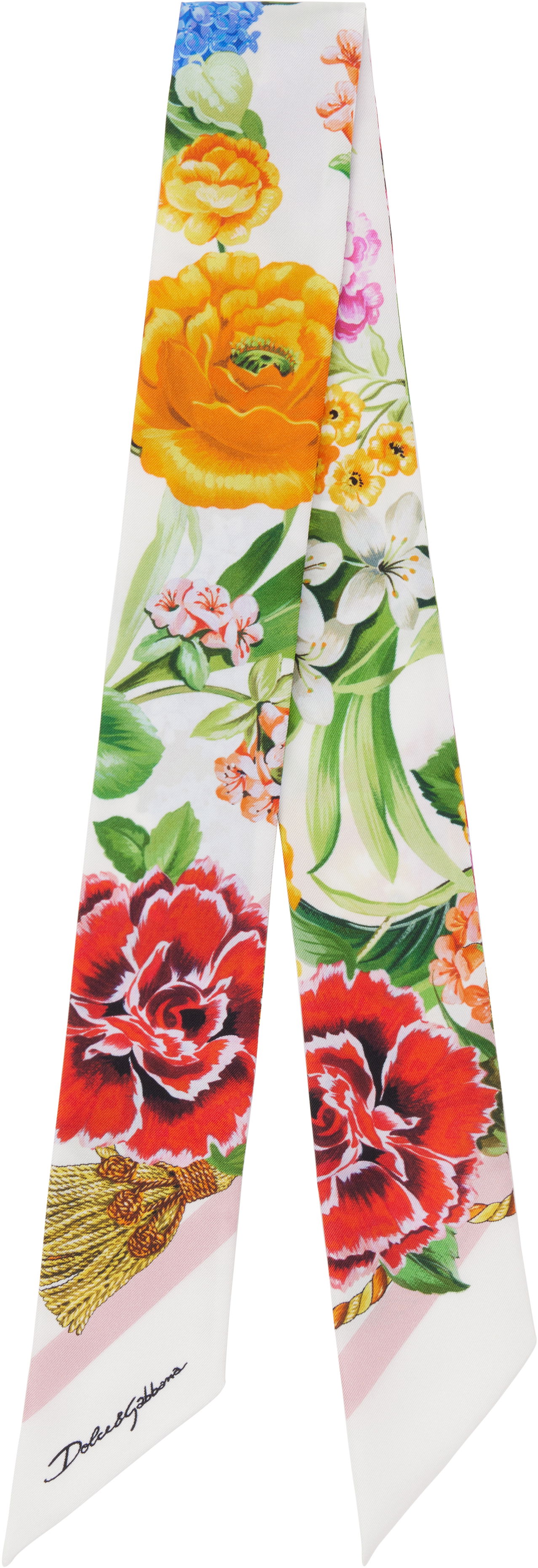 Шал Dolce & Gabbana Dolce&Gabbana Floral-Print Twill Head Scarf Многоцветен | FS215A GDCV8, 0