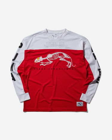 Тениска Puma Mesh Longsleeve T-Shirt Червено | 627979-11, 1