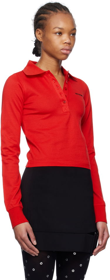 Поло тениска We11done We11done Cotton Logo Polo Червено | WD-TT0-25-725-W-RD, 1