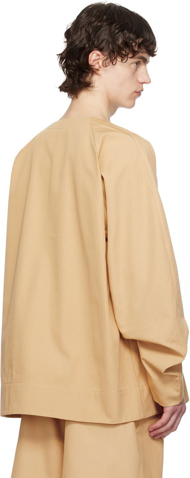 Риза JW Anderson JW Anderson Oversized V-Neck Gathered Sleeve Top Бежово | TP0348-PG1713, 2