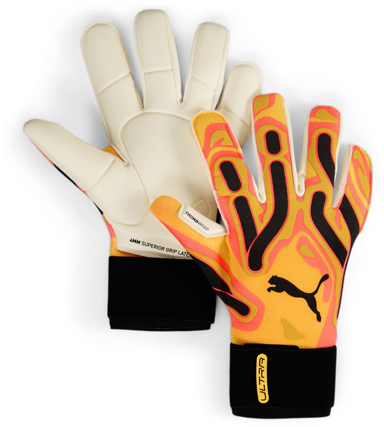 Ръкавици Puma ULTRA Ultimate Hybrid Goalkeeper Gloves with 4MM Superior Grip Latex and Thumbwrap Многоцветен | 041858-09, 0