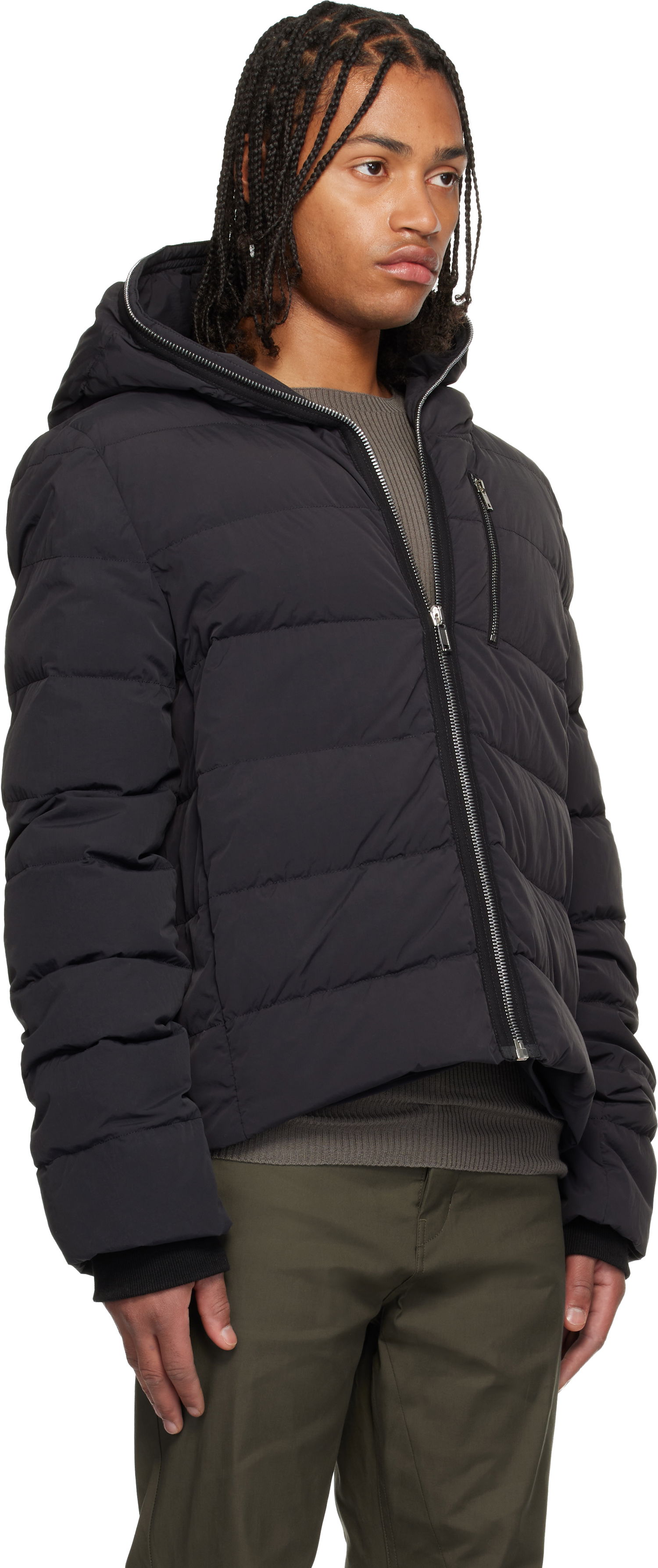 Пухо яке Rick Owens Concordians Quilted Down Jacket Черно | RU02E1722 MTD1, 1