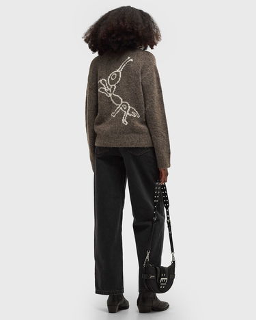 Пуловер ØLÅF Grasshopper Knit Cardigan Кафяво | W180707-BROWN, 1