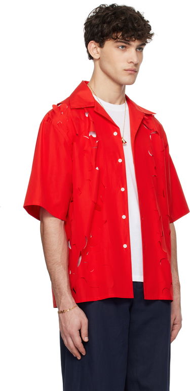 Риза Marni Marni Cut Out Bowling Shirt Червено | CUMU0342S0 USR013, 1