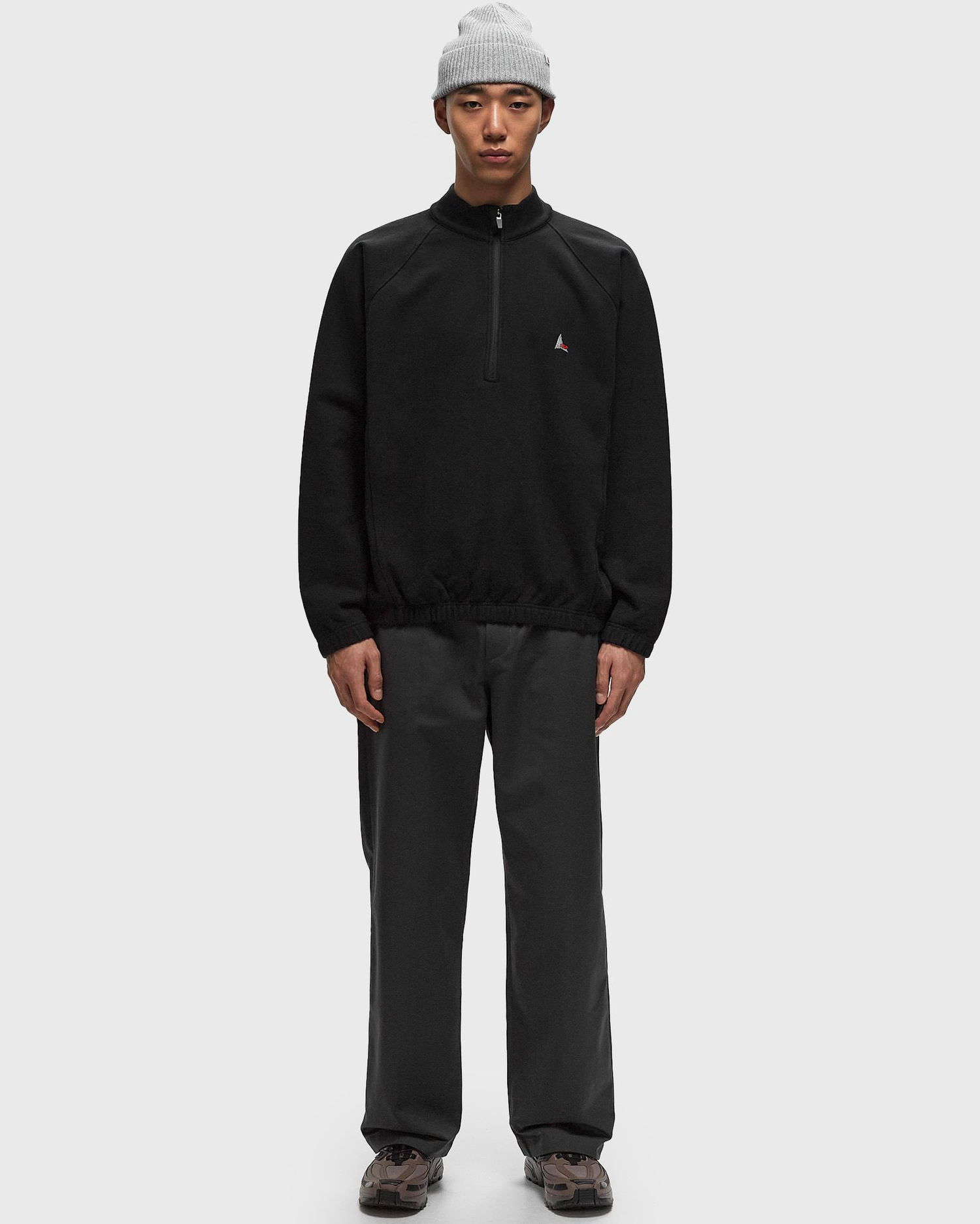 Суитчър ROA Heavy Half Zip Sweatshirt Черно | RBMW0334FA241, 1