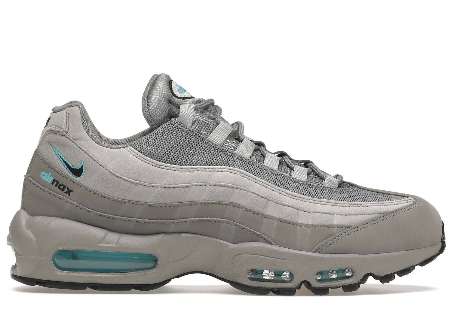 Кецове и обувки Nike Air Max 95 Retro Logo Grey Aqua Сиво | CV1635-001, 0