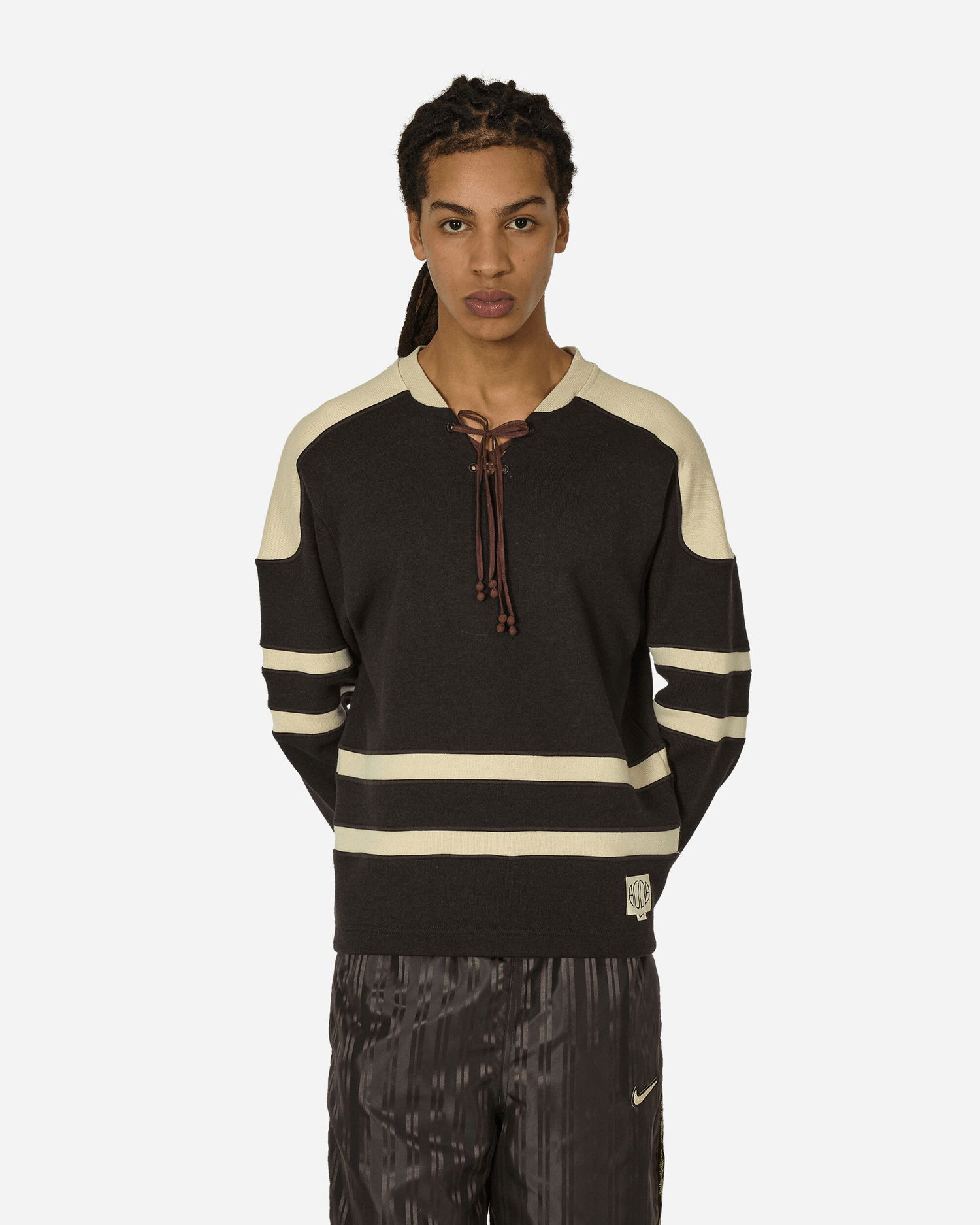 Пуловер Nike BODE x Lacing Knit Brown/Cream Кафяво | FJ0217-235, 1