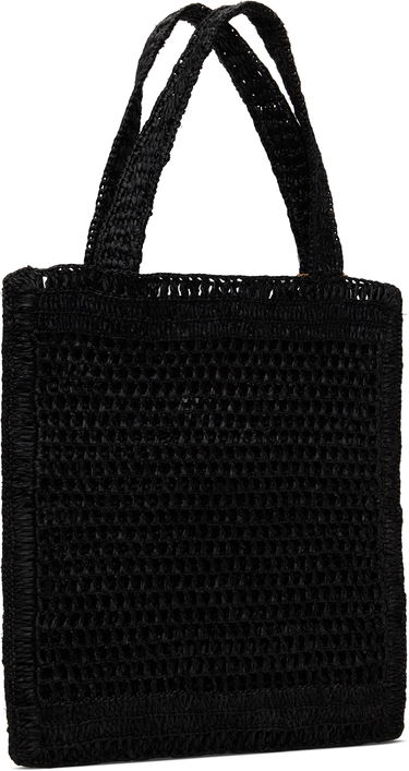 Голяма пазарска чанта CHLOÉ Chloé Summer Banana Raffia Tote Черно | CH25US901P08, 2
