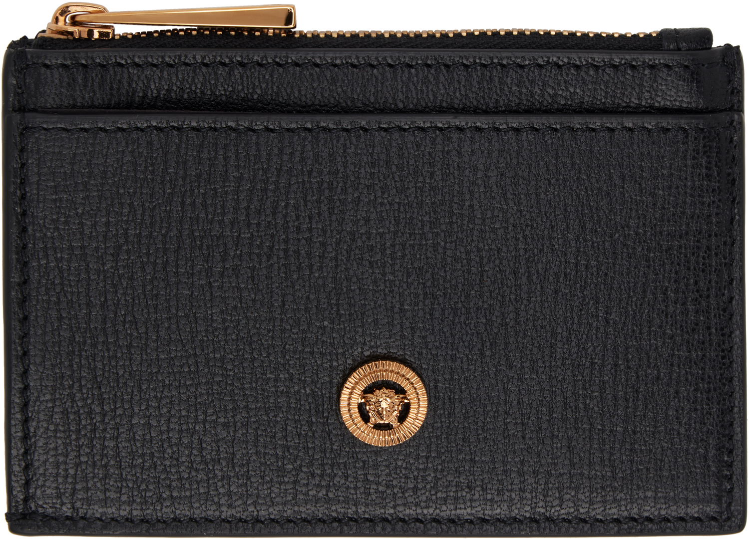 Портфейл Versace Versace Goatskin Zip Card Holder Черно | 1016785_1A10544, 0