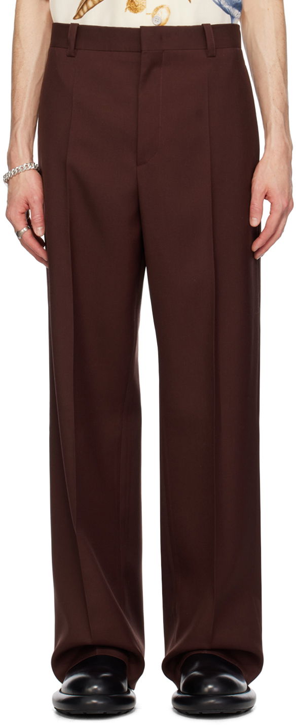 Панталони Jil Sander Creased Trousers Кафяво | J22KA0167_J41136