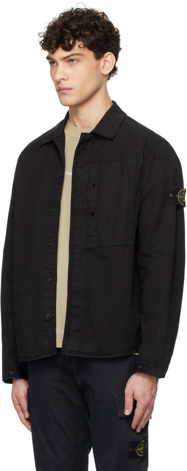 Риза Stone Island Stone Island Supima Cotton Twill Stretch-TC Overshirt Черно | K1S15 1200033 S0010, 3
