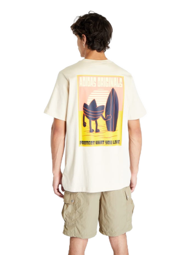 Тениска adidas Originals net Tee Sand Strata Бяло | HZ1155