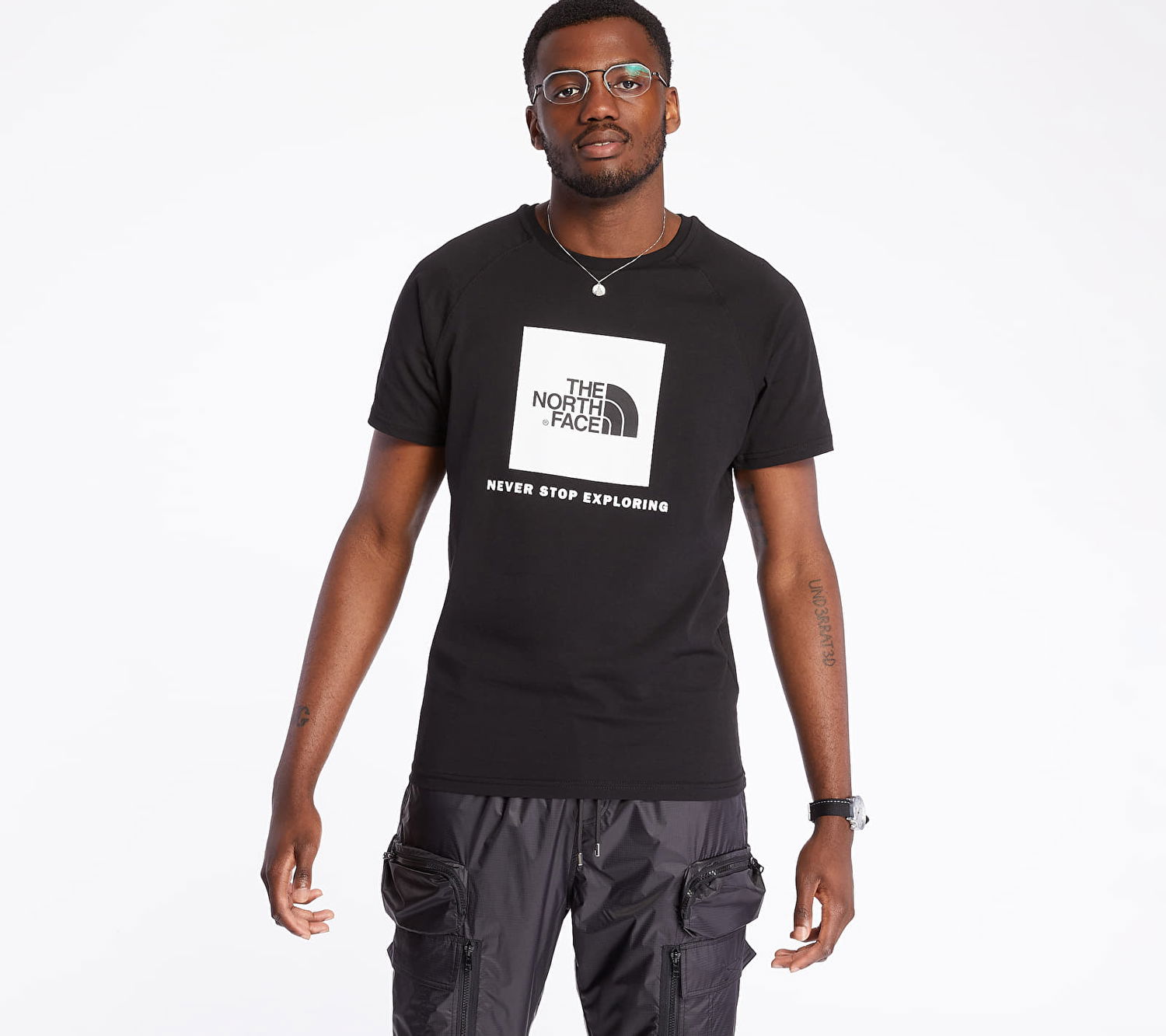 Тениска The North Face Raglan Red Box Tee Черно | NF0A3BQOKY41, 0