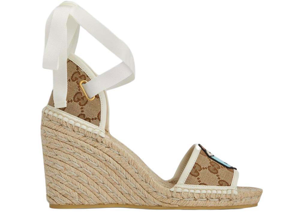 Кецове и обувки Gucci GG Espadrille with Patch Beige White (Women's) Бежово | 737511 FABOR 9741, 0