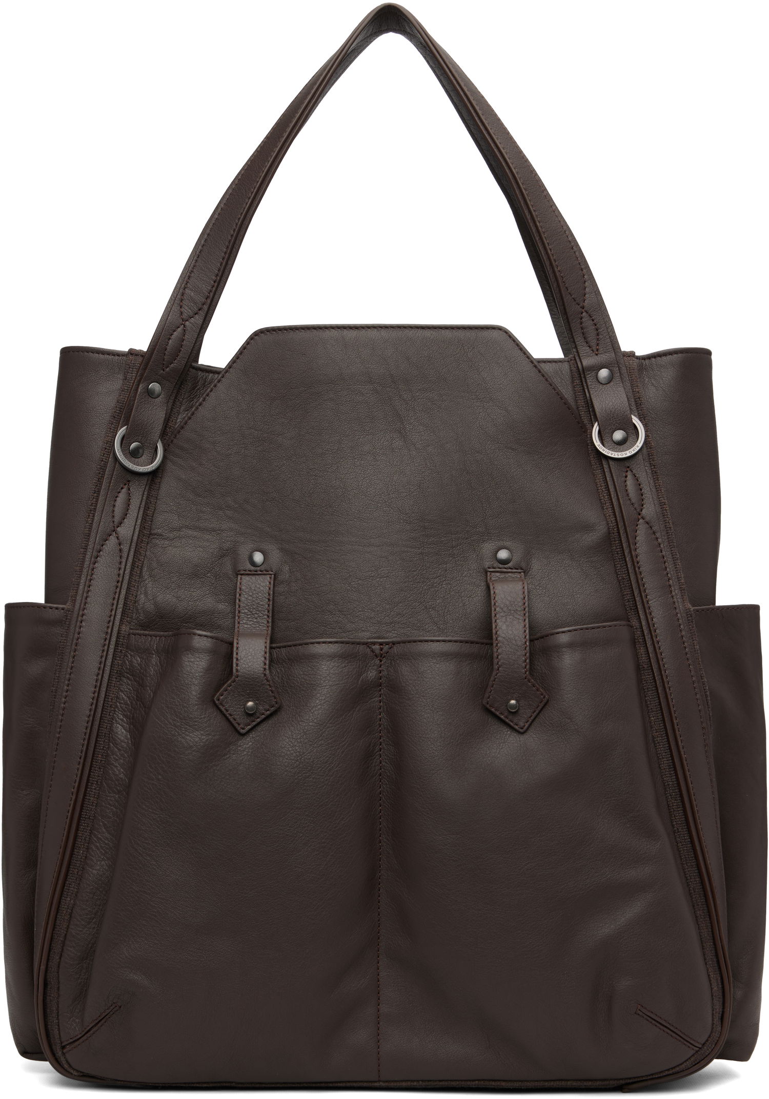 Голяма пазарска чанта KIKO KOSTADINOV Kiko Kostadinov Inex Leather Tote Кафяво | KKAW25BG04-148, 0
