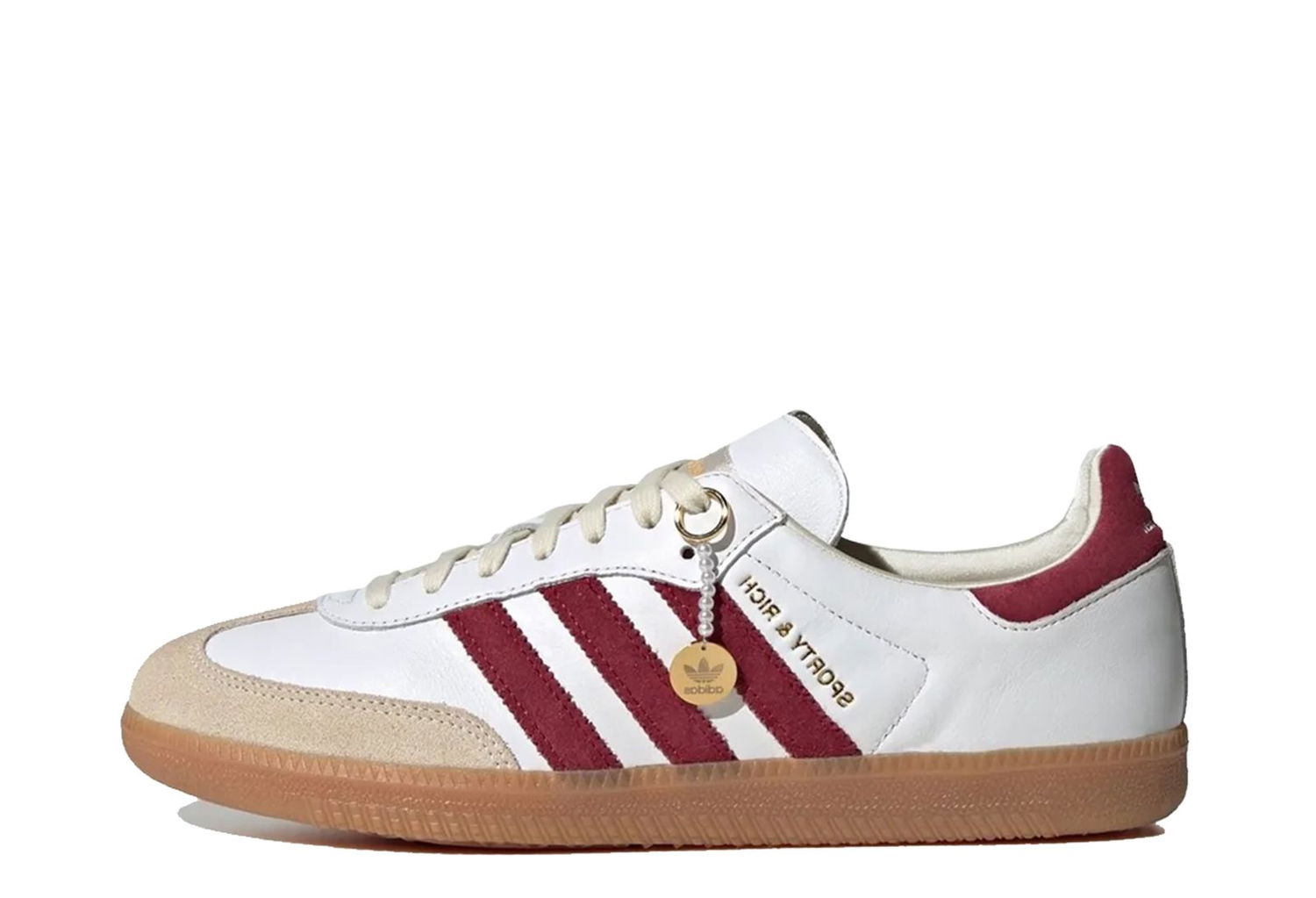 Кецове и обувки adidas Originals Sporty & Rich x Samba "White Burgundy" Бургунди | IF5660, 1