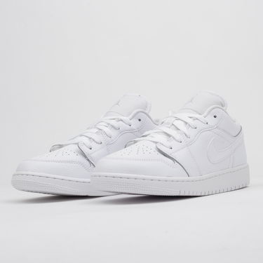 Кецове и обувки Jordan Air Jordan 1 Low "Triple White" GS Бяло | 553560-126, 1