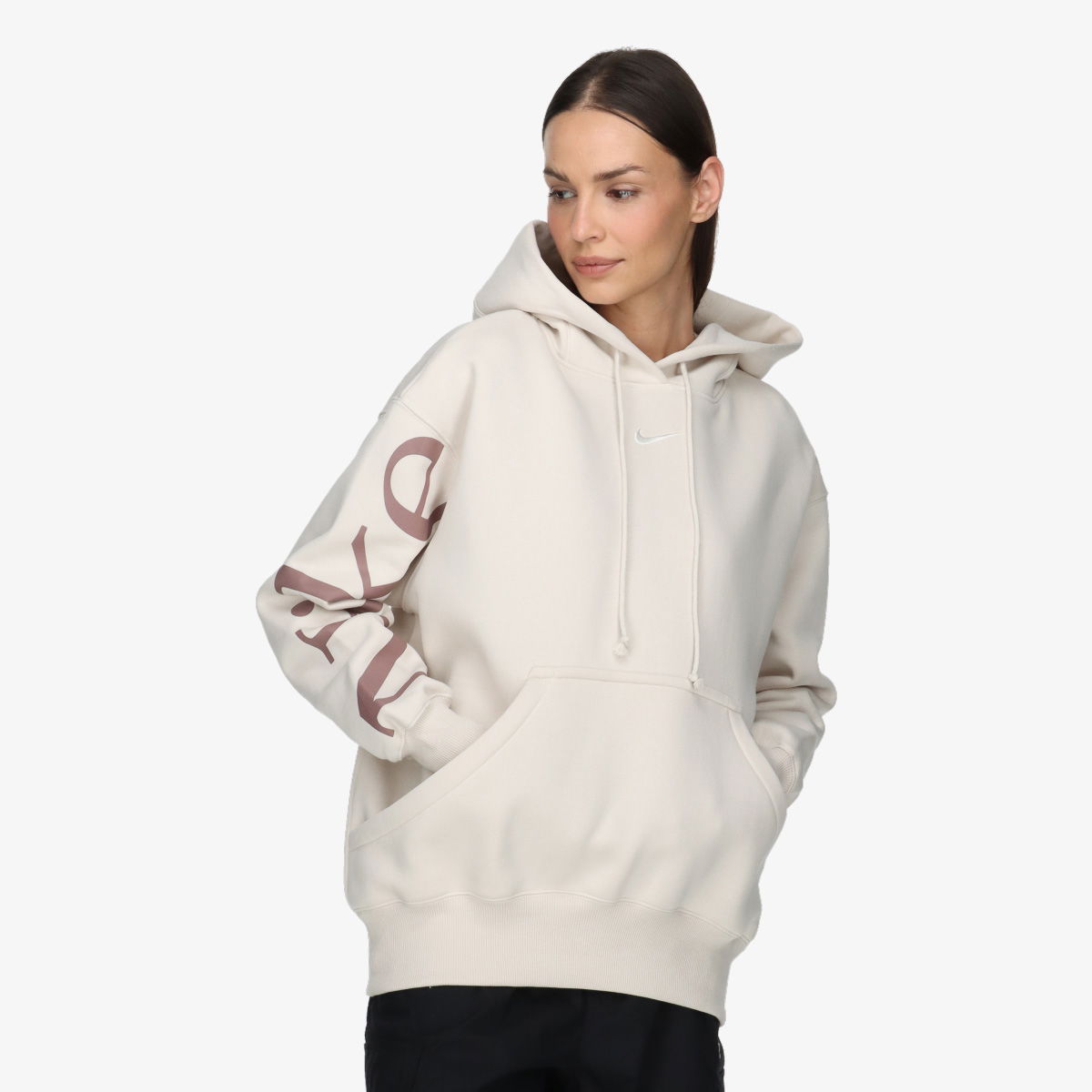 Суитчър Nike W NSW PHNX FLC OS LOGO HDY Сиво | FQ7042-104, 0