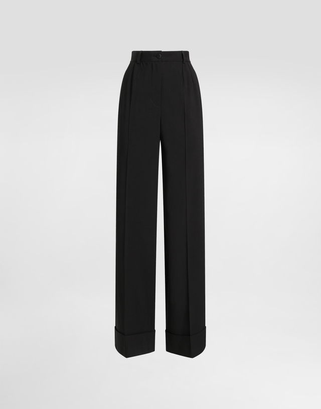 Dolce & Gabbana Bi-Stretch Wool Cuffed Trousers