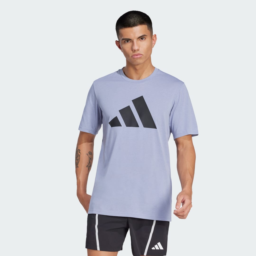 Тениска adidas Performance Essentials Feelready Logo Training Logo T-Shirt Лилаво | JC5341, 0