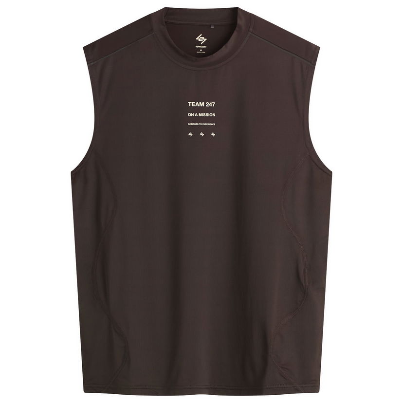 Потник Represent Clo 247 Mesh Runner Tank T-Shirt Кафяво | 247M100019-17