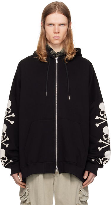 Суитчър Mastermind WORLD Mastermind World Oversized Skull Crossbones Zip Hoodie Черно | MW25S14-SW026-015, 0